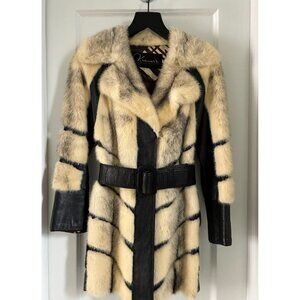 Retro Mink & Leather Coat - Warm & Fabulous!